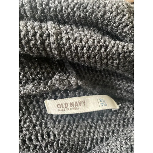Old Navy Womens Cable Knit Turtleneck Sweater Dark Gray Size XL - Picture 4 of 5